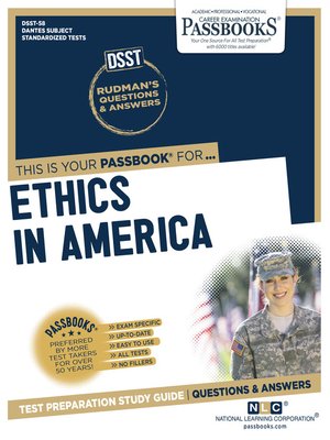cover image of ETHICS IN AMERICA